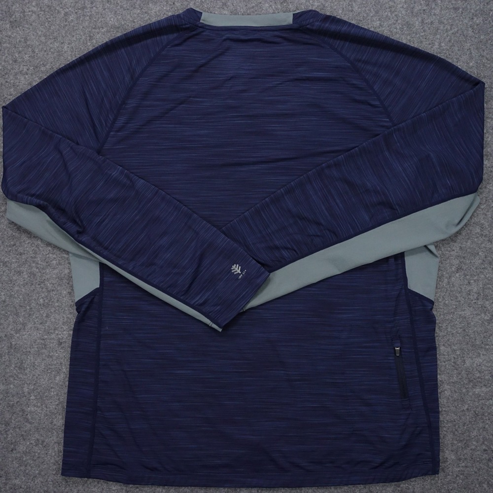 Coolibar Sun Protection Shirt Mens XL UPF 50+ Long Sleeve Navy Blue - Picture 7 of 10